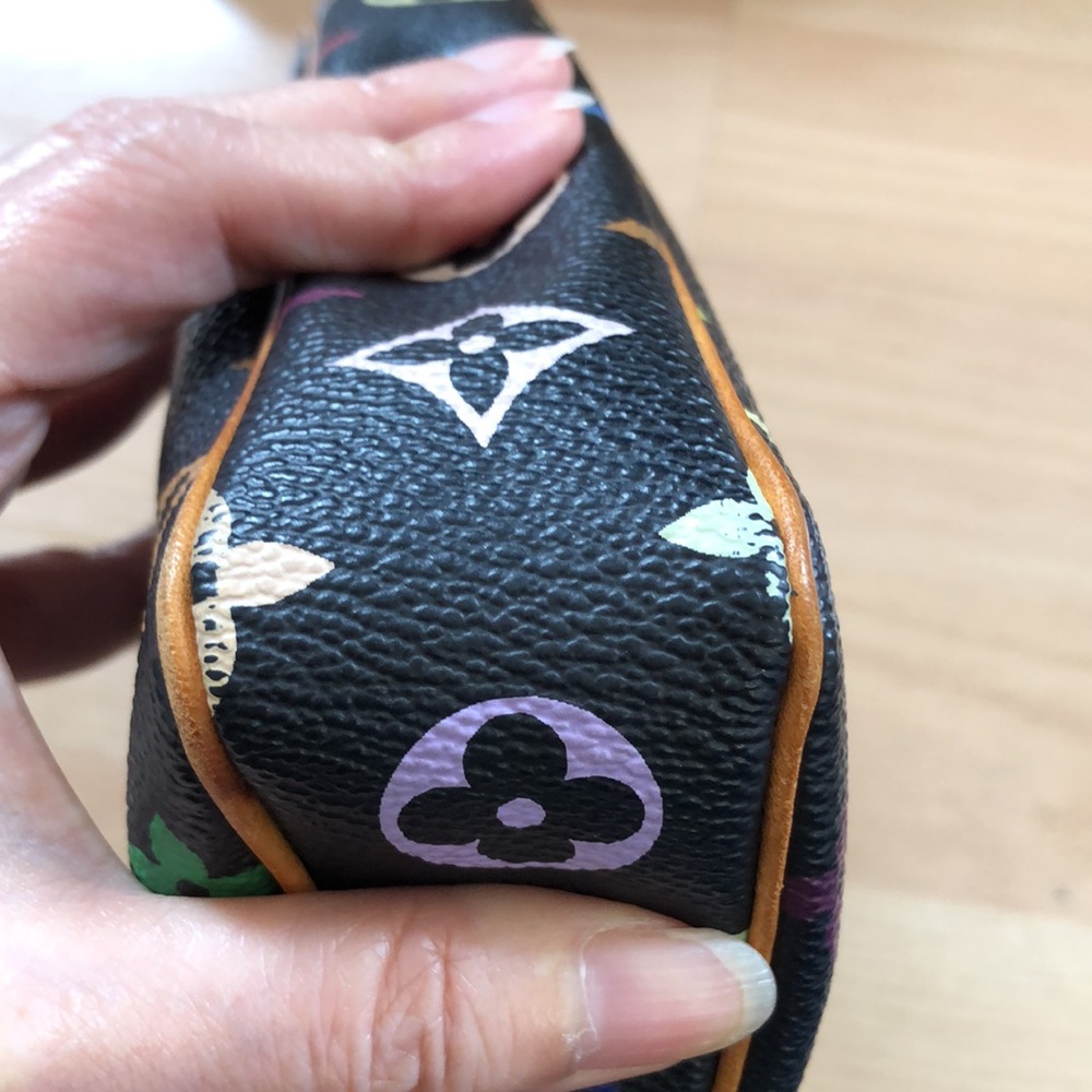 πΊπΊ VINTAGE πΊπΊ Louis Vuitton Murakami multi black Pochette - Picture 8 of 16